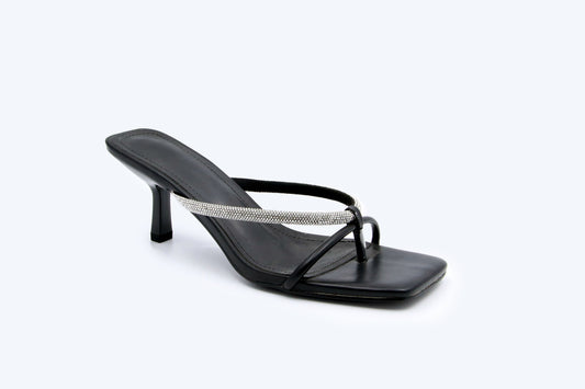Black Dazzle Knot Sandal
