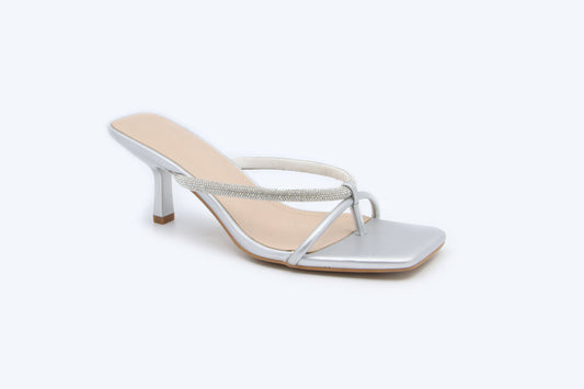 Silver Dazzle Knot Sandal