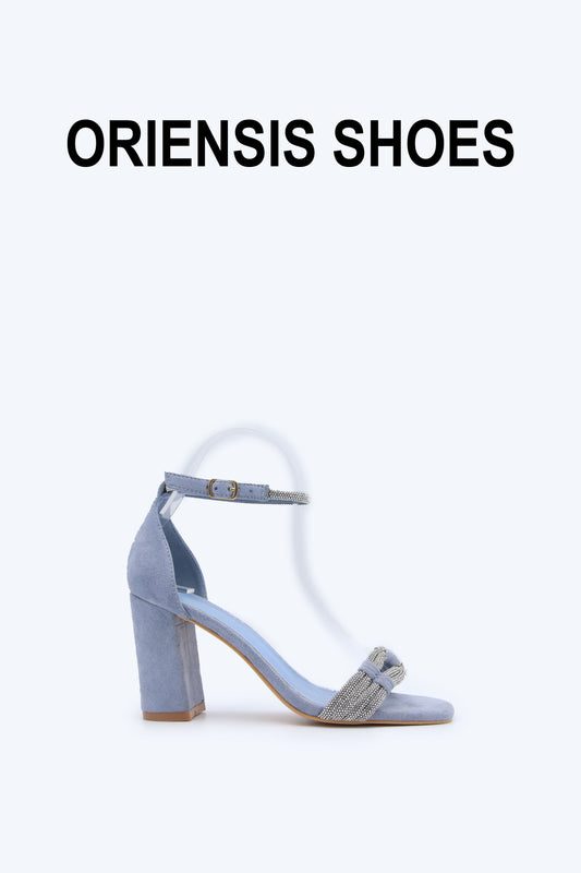 Blue Sparkle Anklet Heel