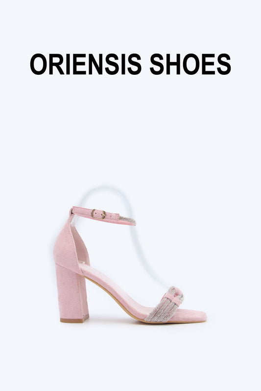 Pink Sparkle Anklet Heel