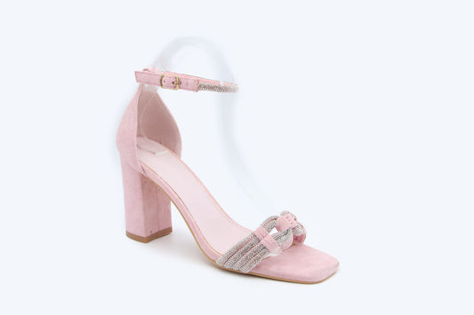 Pink Sparkle Anklet Heel