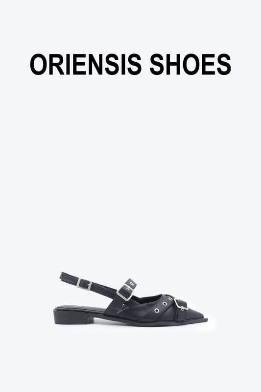 Black Rebel Buckle Flat