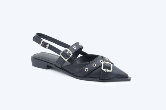 Black Rebel Buckle Flat